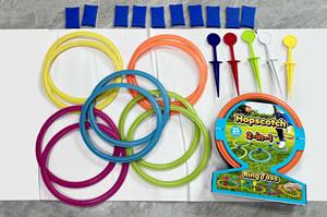 Set sportivo 2 in 1 campana e lancio dell'anello da gioco in giardino per feste in giardino - Product Image 6