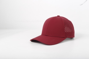 Gorras de Béisbol Impermeables de Secado Rápido de 6 Paneles, con Orificios Láser y Logotipo Personalizado, Unisex, Deportivas, 100% Poliéster, Venta al Por Mayor, Top Ventas 2024 - Product Image 5