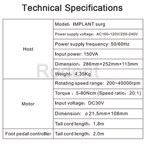 Implant Gigi dengan Unit Piezo Ultrasurgery Layar Sentuh dan Mesin Motor Implant Elektrik - Product Image 5