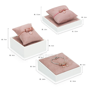 Wholesale Custom <strong>Pink</strong> White <strong>Jewellery</strong> Display Trays Jewelry Display Stand <strong>Set</strong> - Product Image 5