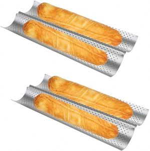 Moule à muffins en aluminium 12 cavités, plateau de cuisson long en aluminium 5 rangées 33 cm, antiadhésif, pour donuts, ensemble de cuisson 10 pièces, moule à gâteau 6 cavités - Product Image 1
