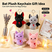 Peluche mini chauve-souris de dessin animé, petite poupée pendentif, articles pour machine à griffes, porte-clés, vente en gros d'usine, sur mesure