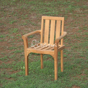 Silla apilable clásica de alta calidad, restaurante y cafetería de diseño cómodo para muebles de exterior, asientos relajantes de madera maciza - Product Image 1