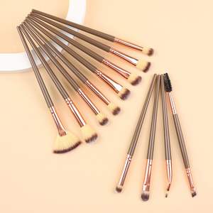 プロモーション低価格プロフェッショナル美容ツール12個ブランチメイクブラシプラスチックハンドルアルミチューブナイロン - Product Image 3