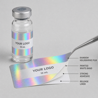 Impression de logo personnalisé, étiquettes holographiques autocollantes en PET écologiques, résistantes à l'huile et à l'eau, pour flacons de 10 ml, fabricant d'étiquettes pour pilules de 3 ml