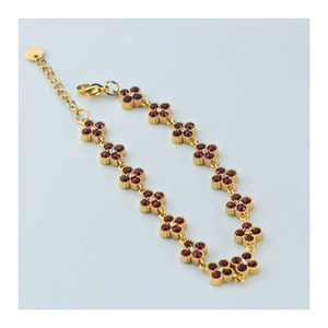 Bracelet en chaîne à plusieurs brins en acier inoxydable plaqué or OEM ODM pour femmes, cadeau, logo personnalisé, bijoux en gros - Product Image 1