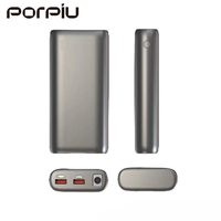 PORPIU Power Bank 20000mAh portabel kecil, Power Bank luar ruangan pengisian cepat pd25,5w penjualan laris dengan kapasitas tinggi