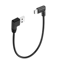 Bochara 90 degrés USB 3.0 Type a à 90 degrés Type C 3.0 feuille de câble de données mâle + blindé tressé pour tablette de téléphone intelligent HDD
