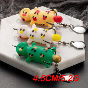 Señuelo <span class=keywords><strong>de</strong></span> Pesca Artificial Suave FUN Thailand Wind Luya Far Thunder Frog, 4.5cm/5.2g, Mini <span class=keywords><strong>Sapo</strong></span> Negro <span class=keywords><strong>de</strong></span> Acero Inoxidable con Doble Anzuelo y Sonido - Product Image 5