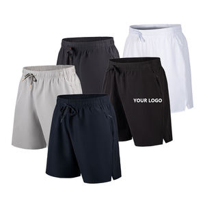 Men's 5-inch sewn shorts custom logo solid color dry fit oversized sports shorts men's sports shorts - Product Image 3