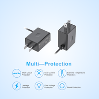 Certifié EN62368/EN60335 100-240V 50-60Hz AC/DC 18W Efficiency VI Power Adapter EU Plug 12V/9V/5V 2A/3A LED Light PC Material