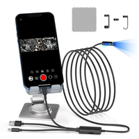 Sonde endoscopique universelle 3 en 1 USB/WiFi, 6 LED, IP67, résolution 1280x720, 2MP, objectif 8mm, zoom 3X, Android/iPhone/PC