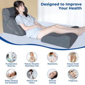Almohada <span class=keywords><strong>para</strong></span> piernas con velcro, lado largo, 4 Uds., cama ortopédica <span class=keywords><strong>para</strong></span> dormir, almohada de <span class=keywords><strong>cuña</strong></span>, poscirugía <span class=keywords><strong>para</strong></span> cuello, espalda, pierna, alivio del dolor, <span class=keywords><strong>reflujo</strong></span> ácido - Product Image 3