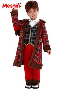 2026 New Update Children Festival <b>Red</b> Costume Party Santa Claus Winter Plaid <b>Suit</b> Kids Boys Christmas Clothing Set - Product Image 4