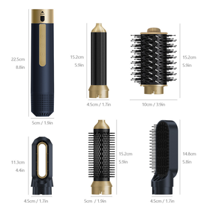 <span class=keywords><strong>Brosse</strong></span> Sèche-Cheveux 6-en-1 Interchangeable, Sèche-Cheveux Coiffant, Peigne à Air Chaud, Lisseur, Multi-Boucleur, Styler Capillaire - Product Image 4