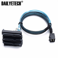 1m SAS SATA Câble SFF-8643 À 4 SFF-8482 Interne Mini SAS HD à 4 SFF-8482 connecteur avec 15pin Puissance Port BSplitter