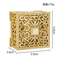 Boîte cadeau de mariage élégante boîte à bonbons carrée en plastique or boîtes de chocolat creuses rétro de luxe pour bébé et douche nuptiale
