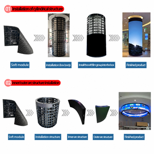 Factory Hot Sell <b>Custom</b> Flexible Led Screen P2.5 HD Waterproof Display Screens Soft P1.86 P2.0 P2.5 P4.0 P3.076 Flexible Led Scr - Product Image 2