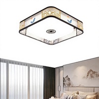 Nouvelle Plafonnier LED de style chinois en fer et acrylique, lumière tricolore pour salon et chambre, montage en saillie, pack complet pour toute la maison