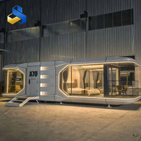 Maisons conteneurs modernes Luban, maisons préfabriquées modulaires sur roues, 20 pieds/40 pieds, installation rapide pour usage hôtelier, en acier