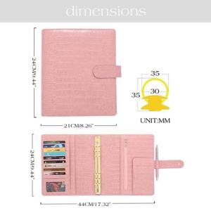 Hongbo, новинка, бестселлер, 6 золотых колец из крокодиловой кожи A5, с бумажными и пластиковыми вставками на заказ - Product Image 5