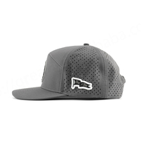 Casquette Snapback Sportive BSCI Personnalisée de Haute Qualité, 7 Panneaux, 100% Polyester Oxford Dobby, Respirante, Imperméable, avec Logo Patch Léopard à Pois