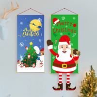 Decoraciones Navideñas, Bandera Colgante Grande de 40x80cm, Póster Creativo para Techo, Hecho de Papel y Material Sintético para Publicidad