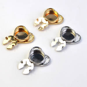 卸売エコフレンドリーファッションメタルラインストーン型クリップボタン、シャツ装飾カフスボタンフラワーデザイン - Product Image 6