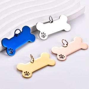 Colgante Grande en Blanco Estilo Hip Hop de Acero Inoxidable con Forma de Perro para Hombre, Amuleto para Collar, Llavero, Accesorios para Hacer Joyas DIY - Product Image 3