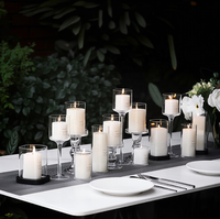 Bougie en verre borosilicate transparent avec bouchon en liège gaufré, fournitures de décoration de mariage européennes, ornement d'aromathérapie
