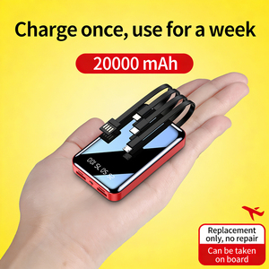 <span class=keywords><strong>Batterie</strong></span> <span class=keywords><strong>externe</strong></span> ultra-fine 20000 mAh avec double port USB et design miroir intégral, personnalisable en gros, batteries externes 5000/10000 mAh pour smartphones - Product Image 1