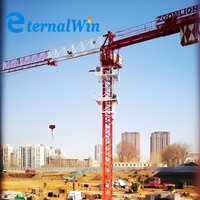 Grue à tour Hammerhead QTZ80, capacité de levage de 6 tonnes, machinerie de construction pour la construction de bâtiments de grande hauteur, certifiée CE