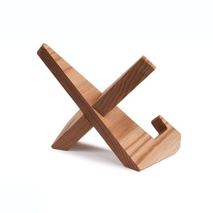 Étagère à recettes en bois en forme de X, bibliothèque multifonctionnelle, support de rangement de cuisine sur pied, couleur grain de bois - Product Image 2