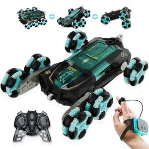 6WD Hand Gesture Sensing Control Stunt RC Car RC 2.4Ghz Rechargeable Dual Remote Control Stunt Drift Flips Car