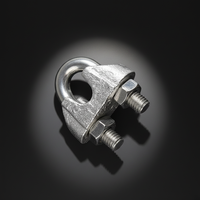 Collier de serrage en U galvanisé DIN741 en fer malléable pour câble métallique, fixation de câbles de tirage et installation de lignes sur poteaux