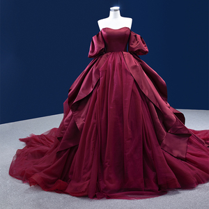 Jancember 222190 Formelle Rouge Modeste Satin Partie Élégante Robe De Soirée Robes - Product Image 3