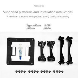 360mm CPU ARGB AIO refrigeratore d'acqua PWM supporto di controllo AM4/AM5/LGA1700 include 3 ventole RGB per un efficiente raffreddamento dei pc da gioco - Product Image 2