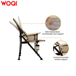 Chaise de camping portable extra large Woqi, structure en aluminium, capacité de charge de 150 kg, chaise pliante de jardin d'extérieur, tissu Oxford - Product Image 5