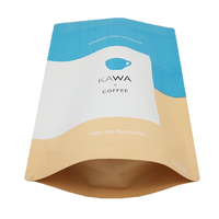 Sachet Doypack Personnalisé en Papier Kraft avec Fermeture Zip et Valve de Dégazage pour Grains de Café 250g 500g 1kg – Emballage Professionnel pour Café
