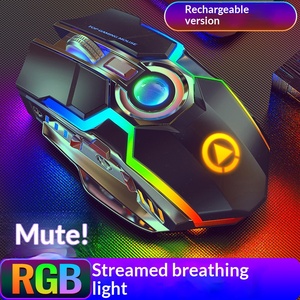 Rechargeable Wireless <b>Mouse</b>, RGB Glowing Silent Gaming <b>Mice</b>, Ergonomic Portable Computer Accessories for Laptop Desktop - Product Image 4