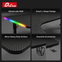 Bureau de jeu en forme de L personnalisé avec impression de logo RGB gratuite en gros