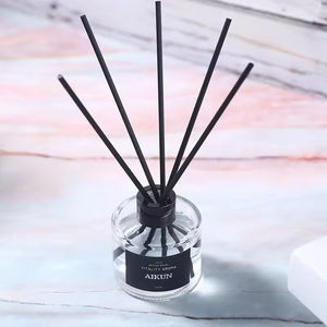 Diffuseur de parfum d'ambiance liquide Aikun de luxe personnalisé, écologique, noir, pour hôtel, marque privée, 120 ml, diffuseur à bâtonnets aromatiques - Product Image 3