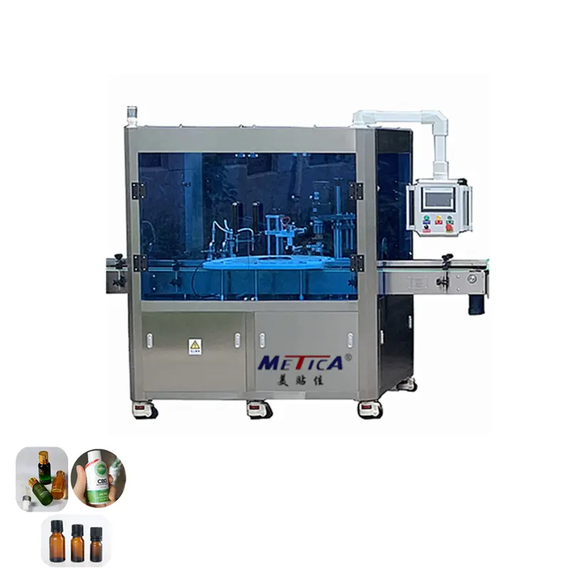 MTFC-1000 monoblock automático cbd máquina de enchimento de óleo e enchedor de gotas de vidro e tampa de enchimento de óleo