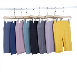 Shorts de yoga pour femmes, taille haute, moulants, 8 pouces, séchage rapide, en nylon et élasthanne, pour le cyclisme en extérieur et le fitness - Product Image 1