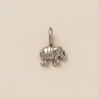 Pendentif éléphant doré poli, motif animal, collier minimaliste style coréen pour superposition quotidienne, ensemble d'accessoires de mode pour femme