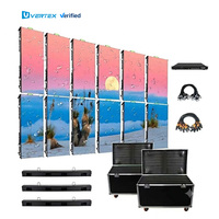 Pantalla LED de Alquiler para Exteriores de 3x2m P3.91, Frecuencia de Actualización Alta de 7680hz, Pantalla Publicitaria LED de 500x1000mm, Panel LED de Pared