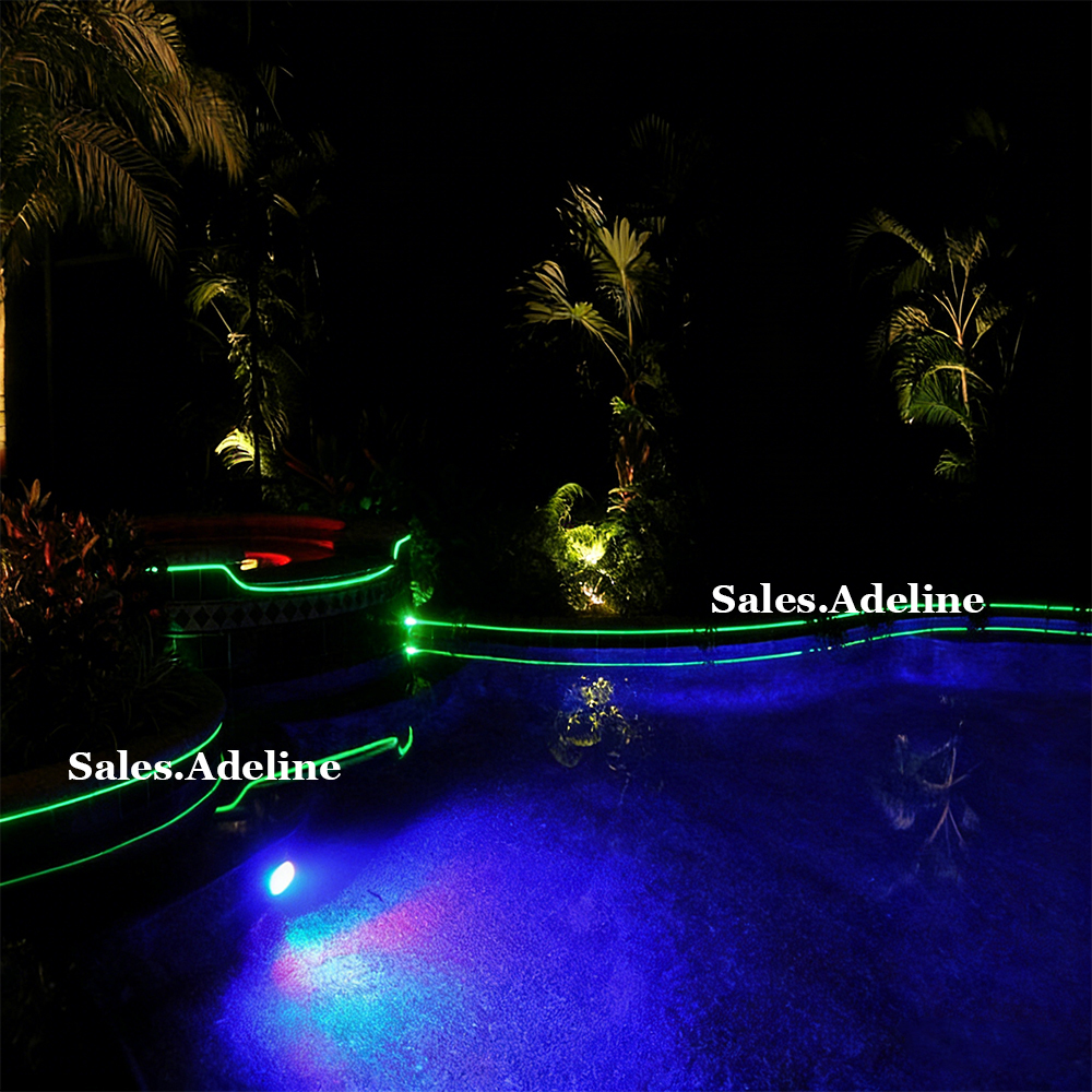Pool Perimeter Light Side Emitting Fiber Optic Swimming Pool Light Fiber Optic Side Glow for Pool Light
