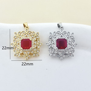 Collier avec pendentif fleur pour femme, micro-serti de zircon et entièrement orné de diamants, bijoux en alliage de zinc, cadeau pour femme - Product Image 2