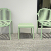 Ensemble de meubles de patio extérieur modernes et durables, résistant aux intempéries, design pliable, table basse de jardin