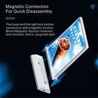 DakeSign Source Factory Cadre d'affichage LED ultra-mince A5 personnalisé en aluminium pour vitrine de magasin, boîte lumineuse publicitaire